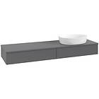 Villeroy & Boch V&B Antao Servantskap med 2 skuffer 160x50x19 cm, u/lys, Antrasi
