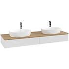 Villeroy & Boch V&B Antao Servantskap med 2 skuffer 160x50x19 cm, u/lys, Hvit Bl