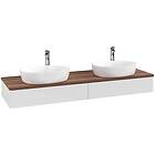 Villeroy & Boch V&B Antao Servantskap med 2 skuffer 160x50x19 cm, u/lys, Hvit Bl