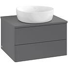 Villeroy & Boch V&B Antao Servantskap med 2 skuffer 60x50x36 cm, u/lys, Antrasit