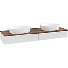 Villeroy & Boch V&B Antao Servantskap med 2 skuffer 160x50x19 cm, u/lys, Hvit Bl