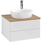 Villeroy & Boch V&B Antao Servantskap med 2 skuffer 60x50x36 cm, u/lys, Hvit Bla