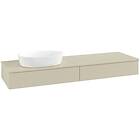 Villeroy & Boch V&B Antao Servantskap med 2 skuffer 160x50x19 cm, u/lys, Grå Mat