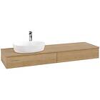 Villeroy & Boch V&B Antao Servantskap med 2 skuffer 160x50x19 cm, u/lys, Eik