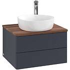 Villeroy & Boch V&B Antao Servantskap med 2 skuffer 60x50x36 cm, u/lys, Blå Matt