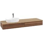 Villeroy & Boch V&B Antao Servantskap med 2 skuffer 160x50x19 cm, u/lys, Valnøtt
