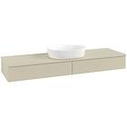 Villeroy & Boch V&B Antao Servantskap med 2 skuffer 160x50x19 cm, u/lys, Grå Mat