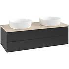 Villeroy & Boch V&B Antao Servantskap med 2 skuffer 120x50x36 cm, u/lys, Sort Ma