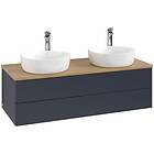 Villeroy & Boch V&B Antao Servantskap med 2 skuffer 120x50x36 cm, u/lys, Blå Mat