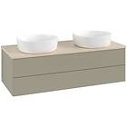 Villeroy & Boch V&B Antao Servantskap med 2 skuffer 120x50x36 cm, u/lys, Steingr