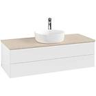 Villeroy & Boch V&B Antao Servantskap med 2 skuffer 120x50x36 cm, u/lys, Hvit Ma