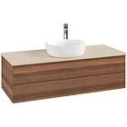 Villeroy & Boch V&B Antao Servantskap med 2 skuffer 120x50x36 cm, u/lys, Valnøtt