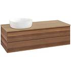 Villeroy & Boch V&B Antao Servantskap med 2 skuffer 120x50x36 cm, u/lys, Valnøtt