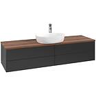 Villeroy & Boch V&B Antao Servantskap med 4 skuffer 160x50x36 cm, u/lys, Sort Ma
