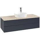 Villeroy & Boch V&B Antao Servantskap med 2 skuffer 120x50x36 cm, u/lys, Blå Mat