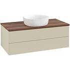 Villeroy & Boch V&B Antao Servantskap med 2 skuffer 100x50x36 cm, u/lys, Grå Mat