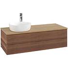 Villeroy & Boch V&B Antao Servantskap med 2 skuffer 120x50x36 cm, u/lys, Valnøtt