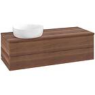 Villeroy & Boch V&B Antao Servantskap med 2 skuffer 120x50x36 cm, u/lys, Valnøtt