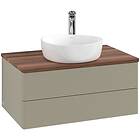 Villeroy & Boch V&B Antao Servantskap med 2 skuffer 80x50x36 cm, u/lys, Steingrå