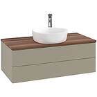 Villeroy & Boch V&B Antao Servantskap med 2 skuffer 100x50x36 cm, u/lys, Steingr