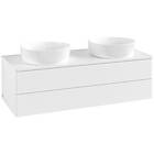 Villeroy & Boch V&B Antao Servantskap med 2 skuffer 120x50x36 cm, u/lys, Hvit Ma