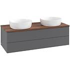 Villeroy & Boch V&B Antao Servantskap med 2 skuffer 120x50x36 cm, u/lys, Antrasi