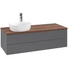 Villeroy & Boch V&B Antao Servantskap med 2 skuffer 120x50x36 cm, u/lys, Antrasi