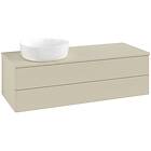 Villeroy & Boch V&B Antao Servantskap med 2 skuffer 120x50x36 cm, u/lys, Grå Mat