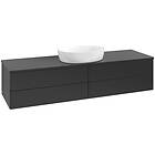 Villeroy & Boch V&B Antao Servantskap med 4 skuffer 160x50x36 cm, u/lys, Sort Ma