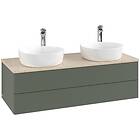 Villeroy & Boch V&B Antao Servantskap med 2 skuffer 120x50x36 cm, u/lys, Grønn M