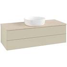 Villeroy & Boch V&B Antao Servantskap med 2 skuffer 120x50x36 cm, u/lys, Grå Mat