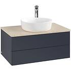 Villeroy & Boch V&B Antao Servantskap med 2 skuffer 80x50x36 cm, u/lys, Blå Matt