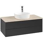 Villeroy & Boch V&B Antao Servantskap med 2 skuffer 100x50x36 cm, u/lys, Sort Ma