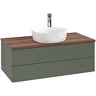 Villeroy & Boch V&B Antao Servantskap med 2 skuffer 100x50x36 cm, u/lys, Grønn M