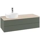 Villeroy & Boch V&B Antao Servantskap med 2 skuffer 120x50x36 cm, u/lys, Grønn M