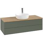 Villeroy & Boch V&B Antao Servantskap med 2 skuffer 120x50x36 cm, u/lys, Grønn M