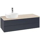 Villeroy & Boch V&B Antao Servantskap med 2 skuffer 120x50x36 cm, u/lys, Blå Mat
