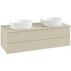 Villeroy & Boch V&B Antao Servantskap med 2 skuffer 120x50x36 cm, u/lys, Grå Mat