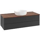 Villeroy & Boch V&B Antao Servantskap med 2 skuffer 120x50x36 cm, u/lys, Sort Ma