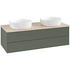 Villeroy & Boch V&B Antao Servantskap med 2 skuffer 120x50x36 cm, u/lys, Grønn M