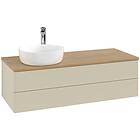 Villeroy & Boch V&B Antao Servantskap med 2 skuffer 120x50x36 cm, u/lys, Grå Mat