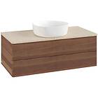 Villeroy & Boch V&B Antao Servantskap med 2 skuffer 100x50x36 cm, u/lys, Valnøtt