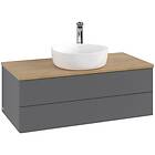 Villeroy & Boch V&B Antao Servantskap med 2 skuffer 100x50x36 cm, u/lys, Antrasi