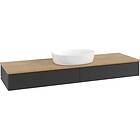 Villeroy & Boch V&B Antao Servantskap med 2 skuffer 160x50x19 cm, m/lys, Sort Ma