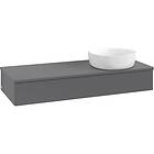 Villeroy & Boch V&B Antao Servantskap med 1 skuff 120x50x19 cm, m/lys, Antrasitt