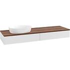 Villeroy & Boch V&B Antao Servantskap med 2 skuffer 160x50x19 cm, m/lys, Hvit Bl
