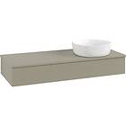 Villeroy & Boch V&B Antao Servantskap med 1 skuff 120x50x19 cm, m/lys, Steingrå 