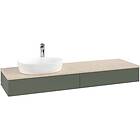 Villeroy & Boch V&B Antao Servantskap med 2 skuffer 160x50x19 cm, m/lys, Grønn M
