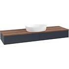 Villeroy & Boch V&B Antao Servantskap med 2 skuffer 160x50x19 cm, m/lys, Blå Mat
