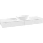 Villeroy & Boch V&B Antao Servantskap med 2 skuffer 160x50x19 cm, m/lys, Hvit Ma